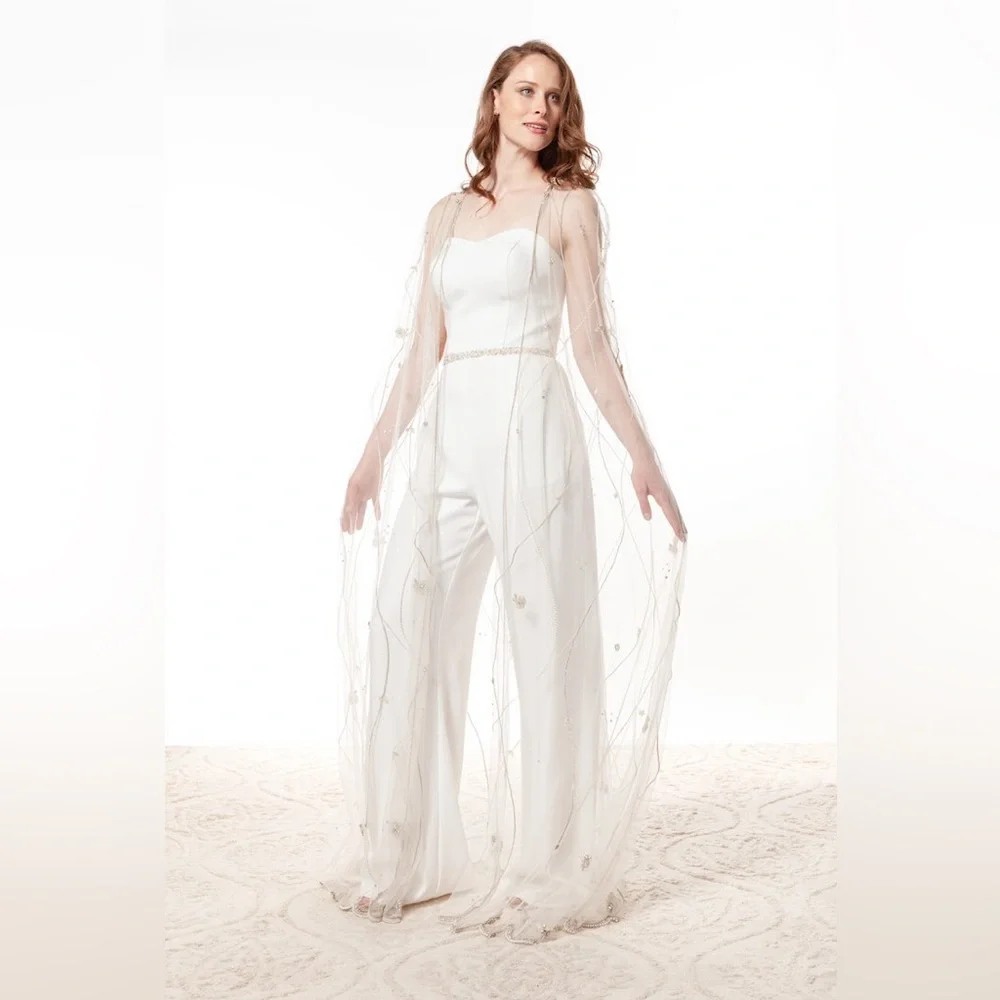 BHDLN Bejeweled Bridal Cape - Worn once! - Picture 11 of 11
